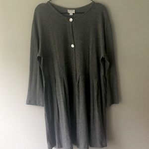 GO LIGHTLY long sleeve viscose knit dress/tunic  <grey black> ⭐️excellent⭐️